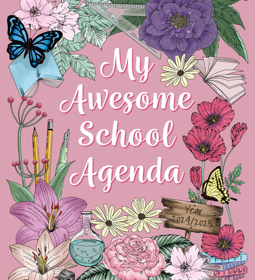 My Awesome School Agenda - Vintage Rose