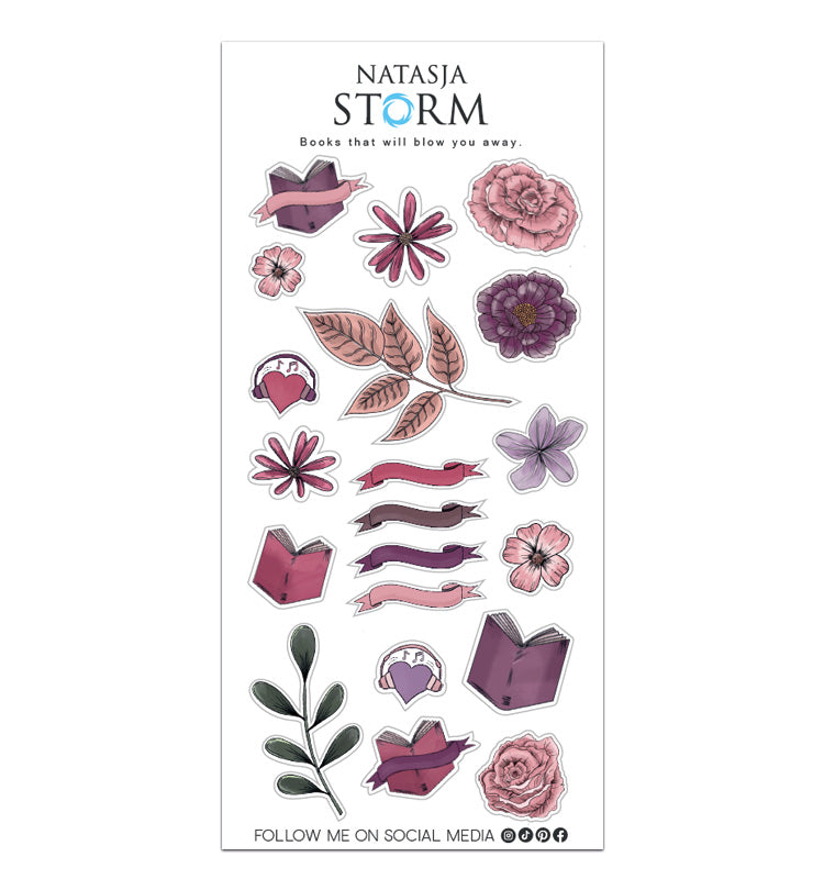 Sticker sheet Vintage Flowers